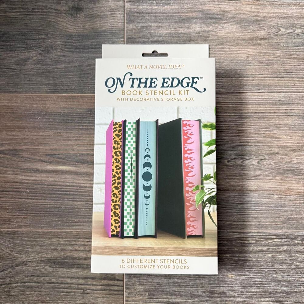 "On The Edge" Book Stencil Kit for books 6 different stencils DIY project brand